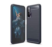Cruzerlite Funda Honor 20 Pro, Carbon Fiber Texture Design Back Cover Anti-Scratch Shock Absorption Cover para Huawei Honor 20 Pro (Blue)