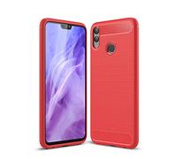 Cruzerlite Funda Honor 8X, Carbon Fiber Shock Absorption Slim TPU Cover para Huawei Honor 8X (Red)