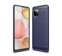 Cruzerlite Funda Moto G9 Plus, Carbon Fiber Texture Design Cover Anti-Scratch Shock Absorption Case for Moto G9 Plus (2020) (Blue)