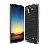 Cruzerlite Funda Galaxy A6 Plus 2018, Funda Galaxy A6+ 2018, Carbon Fiber Shock Absorption Slim Funda para Samsung Galaxy A6 Plus 2018 (Black)
