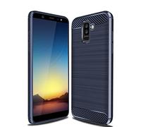 Cruzerlite Funda Galaxy A6 Plus 2018, Funda Galaxy A6+ 2018, Carbon Fiber Shock Absorption Slim Funda para Samsung Galaxy A6 Plus 2018 (Blue)