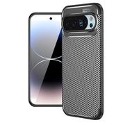 CruzerLite Funda para Google Pixel 10, diseño de Textura de Fibra de Carbono, antiarañazos, absorción de Golpes, Funda para Google Pixel 10 Pro (2025) (Color Negro)