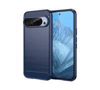 Cruzerlite Funda para Google Pixel 9, para Google Pixel 9 Pro, diseño de textura de fibra de carbono, antiarañazos, absorción de golpes, funda protectora para Google Pixel 9/9 Pro (2024) (azul)