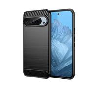 Cruzerlite Funda para Google Pixel 9, para Google Pixel 9 Pro, diseño de textura de fibra de carbono, antiarañazos, absorción de golpes, funda protectora para Google Pixel 9/9 Pro (2024) (negro)