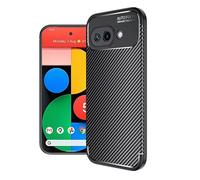 Cruzerlite Funda para Google Pixel 9A, diseño de textura de fibra de carbono, antiarañazos, absorción de golpes, funda protectora para Google Pixel 9A Case (2025) (negro carbono)