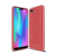 Cruzerlite Funda para Huawei Honor 10, Carbon Fiber Shock Absorption Slim Funda para Huawei Honor 10 (Red)