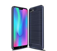 Cruzerlite Funda para Huawei Honor 10, Carbon Fiber Shock Absorption Slim Cover Funda Huawei Honor 10 (Blue)