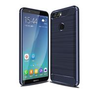 Cruzerlite Funda para Huawei P Smart, Carbon Fiber Shock Absorption Slim Cover para Huawei P Smart (Blue)