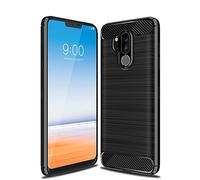Cruzerlite Funda para LG G7, Carbon Fiber Shock Absorption Slim Funda para LG G7 ThinQ (Black)