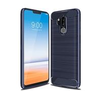 Cruzerlite Funda LG G7, Funda LG G7 ThinQ, Carbon Fiber Shock Absorption Slim Case for LG G7/ LG G7 ThinQ (Blue)