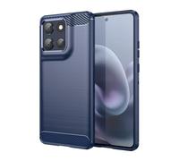 Cruzerlite Funda para Moto G100 Pro, Funda de Diseño de Textura de Fibra de Carbono Cubierta Anti-Scratch Absorción de Golpes Funda Protectora para Moto G100 Pro Case (2025) (Azul)