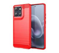 Cruzerlite Funda para Moto G100 Pro, Funda de Diseño de Textura de Fibra de Carbono Cubierta Anti-Scratch Absorción de Golpes Funda Protectora para Moto G100 Pro Case (2025) (Rojo)