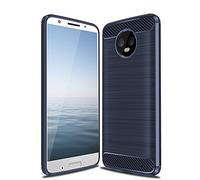Cruzerlite Funda para Moto G6 Plus, Carbon Fiber Shock Absorption Slim Cover para Moto G6 Plus/para Motorola G6 Plus (Blue)