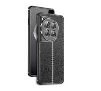 Cruzerlite Funda para Oneplus 12 Funda, Fibra de Carbono Textura Diseño Cover Anti-Scratch Shock Absorption Case Funda Protectora para Oneplus 12 Case (2023) (Leather Black)