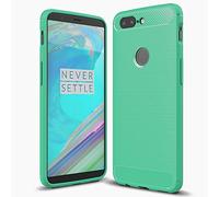Cruzerlite Funda para Oneplus 5t Funda, Carbon Fiber Shock Absorption Slim TPU Cover para Oneplus 5t (Teal)
