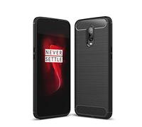 Cruzerlite Funda para Oneplus 6T, Carbon Fiber Shock Absorption Slim TPU Cover para Oneplus 6T (Black)