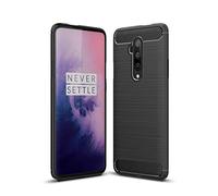 Cruzerlite Funda para OnePlus 7T Pro, Carbon Fiber Texture Design Cover Anti-Scratch Shock Absorption Cover for OnePlus 7T Pro (Black)
