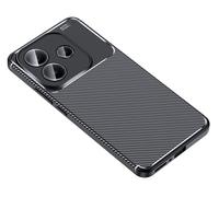 Cruzerlite Funda para Redmi Note 14, diseño de Textura de Fibra de Carbono, Cubierta antiarañazos, absorción de Golpes, Funda para Redmi Note 14 5G (2024) (Negro carbón)