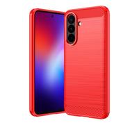 CruzerLite Funda para Samsung Galaxy A27 5G, diseño de textura de fibra de carbono, antiarañazos, absorción de golpes, diseñada para Samsung Galaxy A27 5G (2026) (rojo)
