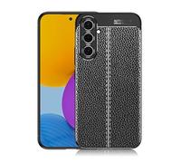 Cruzerlite Funda para Samsung Galaxy A54, Carbon Fiber Texture Design Cover Anti-Scratch Shock Absorption Funda para Samsung Galaxy A54 (Leather Black)