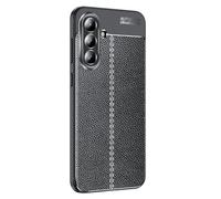 Cruzerlite Funda para Samsung Galaxy A56, Fibra de Carbono Textura Diseño Cubierta Antiarañazos Absorción de Golpes Carcasa para Samsung Galaxy A56 5G (Cuero Negro)