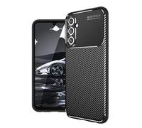 CruzerLite Funda para Samsung Galaxy M34, diseño de textura de fibra de carbono, antiarañazos, absorción de golpes (negro carbón)