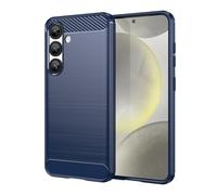 CruzerLite Funda para Samsung Galaxy S25, diseño de textura de fibra de carbono, antiarañazos, absorción de golpes, para Samsung Galaxy S25 (2025) (azul)