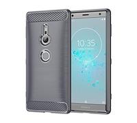 Cruzerlite Funda para Sony Xperia XZ2, Carbon Fiber Shock Absorption Slim Cover para Sony Xperia XZ2 (2018) (Gray)
