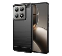 Cruzerlite Funda para Xiaomi 14T, con diseño de Textura de Fibra de Carbono, antiarañazos, absorción de Golpes, Funda para Xiaomi14T Pro/ 14T (2024) (Negro)