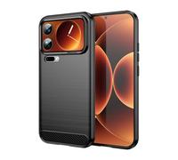 Cruzerlite Para Xiaomi 17 Pro Max Funda, Funda de Diseño de Textura de Fibra de Carbono Cubierta Anti-Scratch Absorción de Golpes Funda Protectora (2025) (Negro, Xiaomi 17 Pro Max)