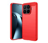 CruzerLite Funda para Xiaomi 17T Pro, diseño de textura de fibra de carbono, antiarañazos, absorción de golpes, diseñada para Xiaomi 17T Pro (2026) (rojo)