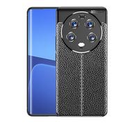 Cruzerlite Funda para Xiaomi Mi 13 Ultra, Carbon Fiber Texture Design Cover Anti-Scratch Shock Absorption Case para Xiaomi Mi 13 Ultra (2023) (Leather Black)