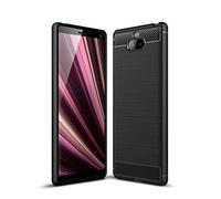 Cruzerlite Funda Sony Xperia 10, Carbon Fiber Shock Absorption Slim TPU Cover for Sony Xperia 10 (Black)