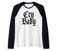 Cry Baby Diseño Inglés Antiguo Camiseta Manga Raglan