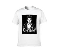 Cry Baby Johnny Depp John Waters Retro Movie Print Unisex T-Shirts Men tee Cotton Tops White Shirt XL