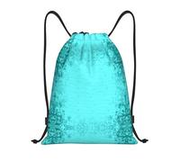 CRYBF Lindo Palo Cupcake Ligero Cordón Cordón Bolsa Bolsa Mochila Deportiva Mochila Diaria Plegable Cordón Mochila, Azul (verde azulado), M, Mochilas