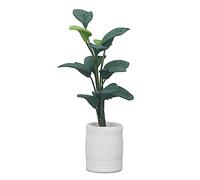 Cryfokt 1:12 Casa de Muñecas Modelo de Planta con Hojas Bonsái en Miniatura para Decoración de Jardín de Casa de Muñecas en Cerámica y Arcilla 1 Unidad