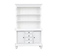 Cryfokt 1:12 Gabinete en Miniatura DE Escala 1/12 AMILLA DE COMBARIO DE DILLO Mini Mini MANTERA DE Madera con CLERENES Y Puertas para ACCESI con Muebles DE Muebles DE Muñecas (White)