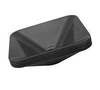 Cryfokt 10 Conos de Entrenamiento Cuadrados de Color Brillante para Fútbol Deportivo, Conos Apilables Compactos para Estacionamiento en la Cancha, Material de PE Premium (Black)