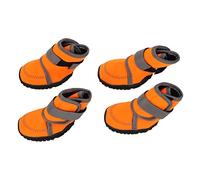 Cryfokt 4 Botines para Perros, Zapatos Impermeables de Goma Antideslizantes con Correas Reflectantes para Mascotas Activas (XL)