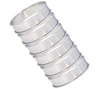 Cryfokt 6 Anillos para Muffins Ingleses de Acero Inoxidable, Fáciles de Desmoldar para Entusiastas de la Repostería (10cm)