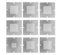 Cryfokt 9 PPCS BGA Universal ReBalling Reelble Ret Net, 90x90 Mm BGA Reading Plantillas Kit para Accesorios de Soldadura, Computadora Portátil, Escritorio,