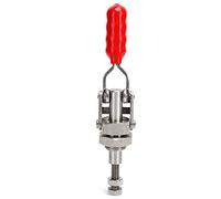 Cryfokt Abrazadera de Palanca Rápida de Acero Inoxidable, Capacidad de 100 Kg, Abrazadera de Empuje Resistente con de Cubierta de Plástico, Fuerza de Sujeción de 220 Lb para Accesorios de Soldadura de