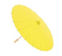 Cryfokt Accesorios de Paraguas de Papel Blanco para Niños, Pintura a Mano, Ejercicios en el Aula Escolar para Técnicas de Pintura, Suministros de Decoración para Fiestas (YELLOW)