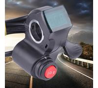 Cryfokt Acelerador de Pulgar con Interruptor de 3 Velocidades con Pantalla Digital de Voltaje de Batería, Interruptor de Encendido para Bicicleta Eléctrica, Determinación Precisa del Kilometraje,