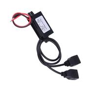 Cryfokt Adaptador de Cargador USB para Automóvil, Cargador USB Dual de 12V a 5V 3A 15W, Módulo Súper Delgado con Carcasa de ABS con Puertos Duales para Motocicleta y Automóvil