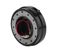 Cryfokt Adaptador de Volante de Carreras, Kit de Aluminio de Alta (BLACK) | Función de liberación rápida, Junta de bloqueo de bola confiable, Fácil de desinstalar, Ajuste universal