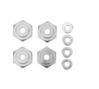 Cryfokt Adaptador Hexagonal de Rueda RC Duradero de 4 Piezas, Acoplador Hexagonal de Aleación de Aluminio Premium para Coches RC 1/10, Compatible con para Modelos Axiales (#4)