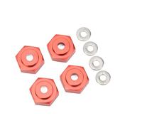 Cryfokt Adaptador Hexagonal de Rueda RC Duradero de 4 Piezas, Acoplador Hexagonal de Aleación de Aluminio Premium para Coches RC 1/10, Compatible con para Modelos Axiales (#2)