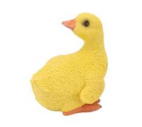 Cryfokt Adorno de Pato de Resina con Expresión Vívida, Estatua de Pato de Jardín Resistente a la Intemperie para Decoración de Estanque de Patio, Figura de Animal Realista Al Aire Libre (Yellow)